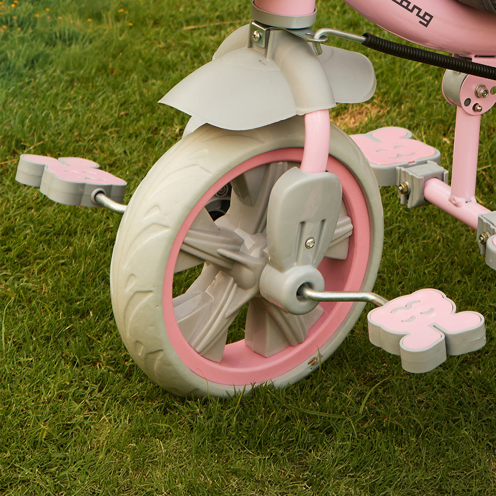 Lifelong Kids Parental Control Tricycle with Hood,Harness,EVA Wheels, Bell & Storage Basket