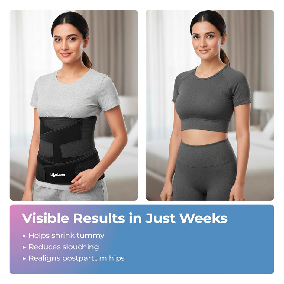 Lifelong Abdominal Belt | Post Pregnancy & Maternity Belt for New Moms | Postpartum Support, Waist & Tummy Recovery, C-Section Adjustable Comfort Belt | Belt for Waist, Pelvis & Tummy Support