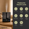 Lifelong Cool Mist Ultrasonic Humidifier for Room Moisture 5L |Top Fill Room Freshener Diffuser for Home, Office, Bedroom, Living Room | 35dB, 360° Nozzle, Adjustable Mist, Auto Shut Off, 8Hr Runtime