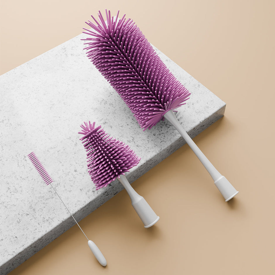 Lifelong Cuppy Electric Bottle cleaner brush silicone head with 3 attachement
