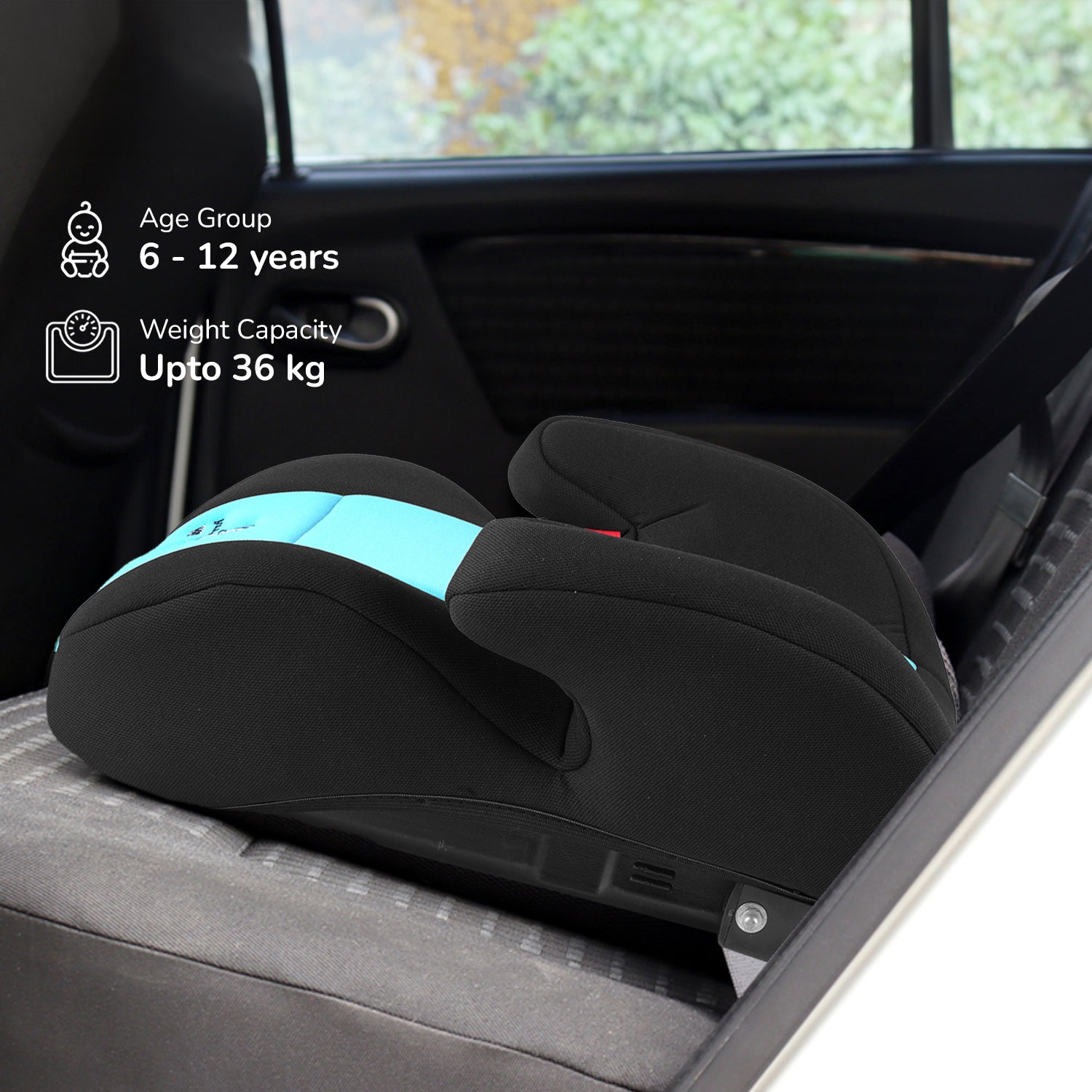 Lifelong ISOFix Backless Booster Car Seat for Kids (Up to 36kg)