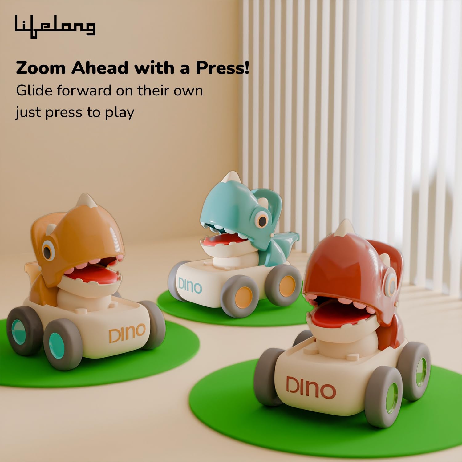 Lifelong Cuppy Press and Go Whistle Dino