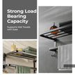 Bathroom Shelf for Storage | Wall Mounted Washroom Rack with Hook | Double Layer Multipurpose | Strong and Durable