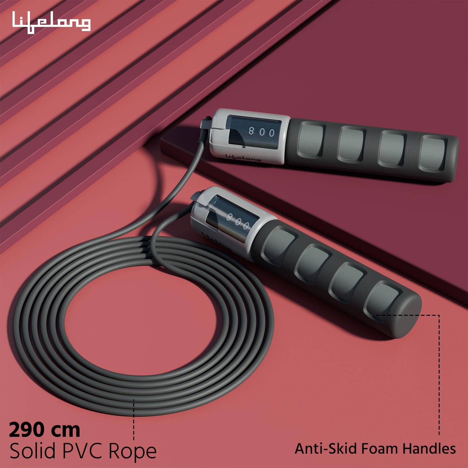 Lifelong LLSR06 Skipping Rope for Men, Women & Children - Jump Rope