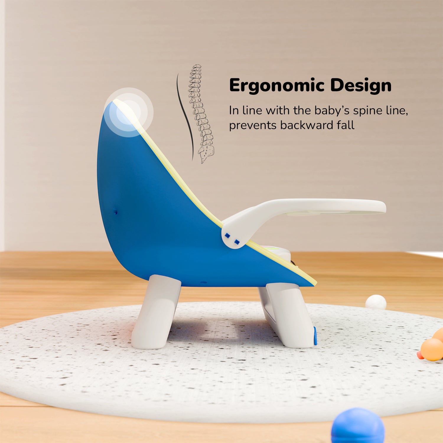 Lifelong Kids Chair with Detachable Food Tray & Cover (9M to 4Y)