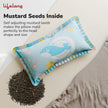Lifelong Cuppy Rai Mustard Seeds Baby Headrest | Soft & Supportive Pillow for Newborns | Round Head Shaping Cushion with Washable Cover (LLCMP02)