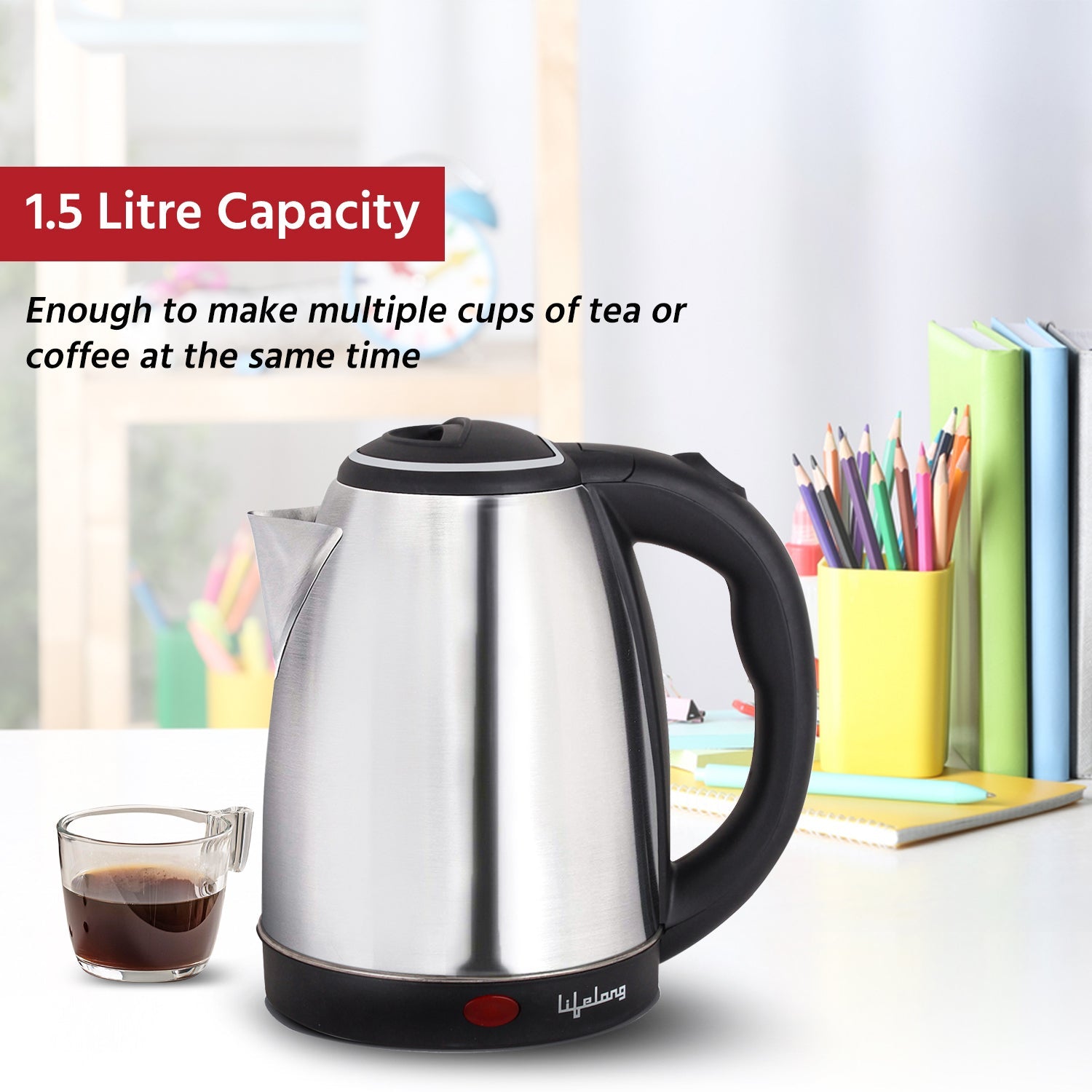 Lifelong LLEK15 Electric Kettle Stainless Steel 1500W