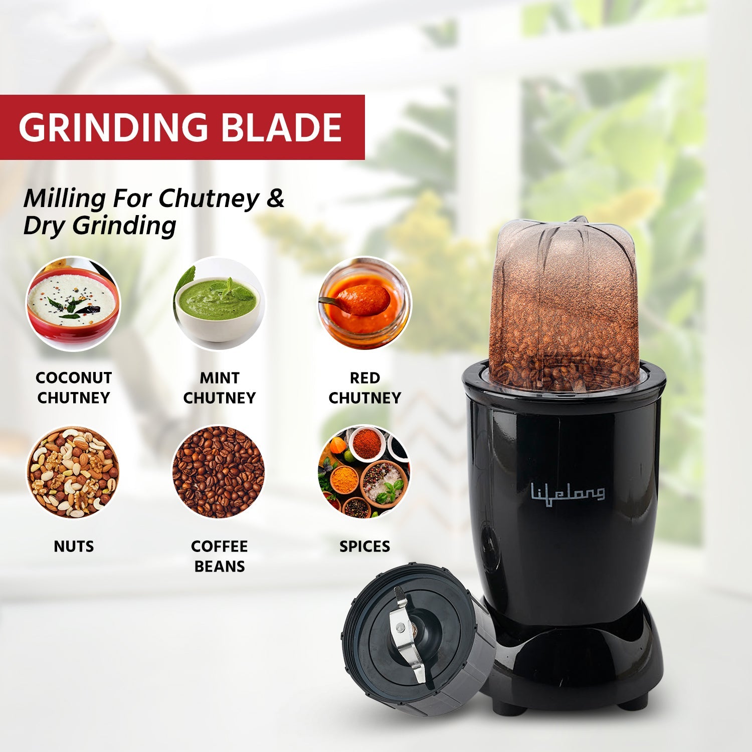 PowerNutri Mixer/Grinder with 2 Jars