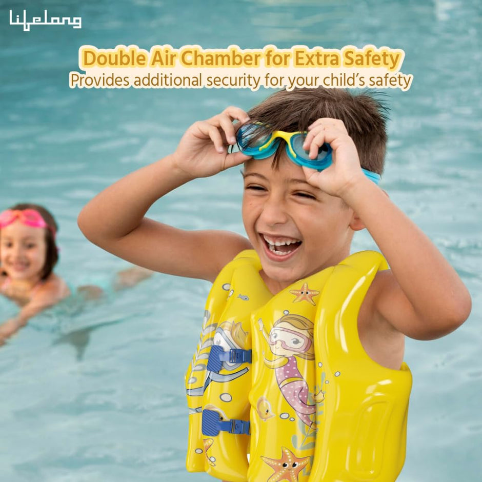Lifelong Beginner Swim Vest Jacket for Kids Swimming Life Jacket( Blue)