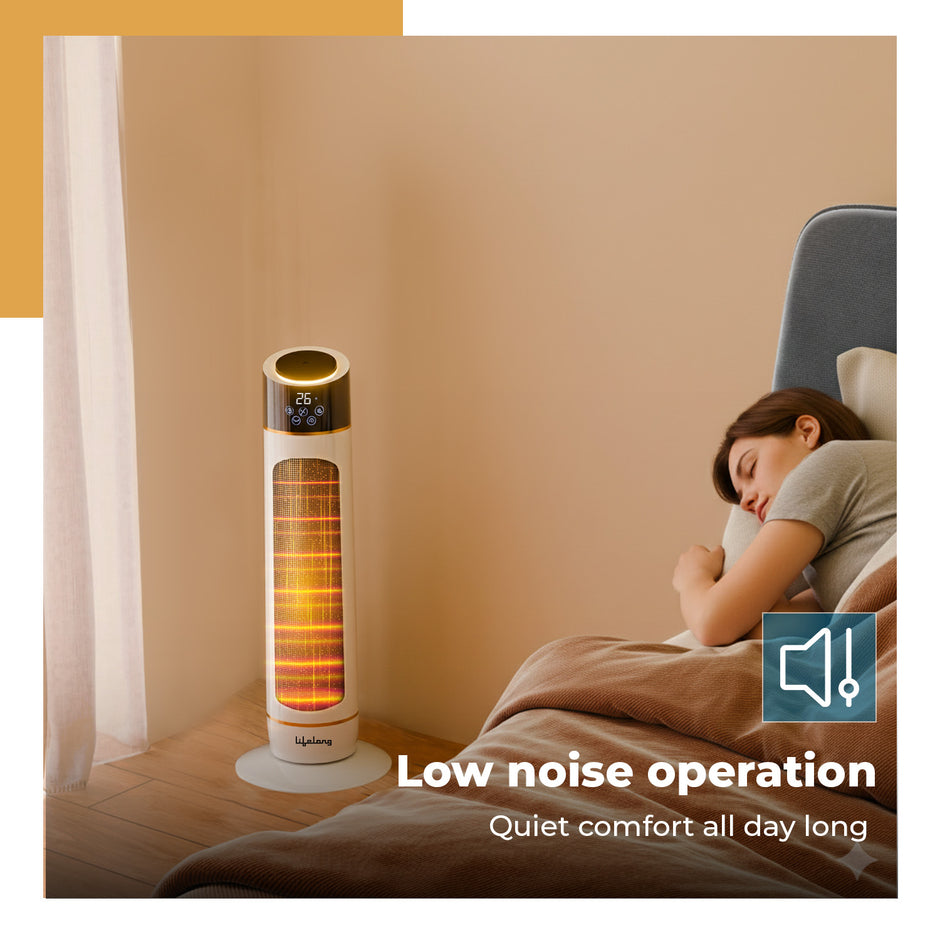 Lifelong PTC Room Heater for Home in Winter | 2000W with Humidification | Bedroom Electric Heater with RGB Light & Remote | 2in1 Fan Mode & Warm Wind | Low Noise, Energy Efficient & Portable Heater