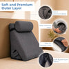 Lifelong Adjustable Wedge Pillow with Headrest, Washable Cover |1” Memory Foam Orthopaedic Back, Leg Support Pillow for Bed & Sofa| 12in1 Wedge Cushion for GERD, Acid Reflux, Leg Elevation, Pregnancy
