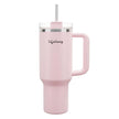 Lifelong Double-Walled Vacuum Insulated Tumbler with Handle 1200ml | Keeps Drinks Hot for 5 Hours & Cold for 9 Hours | Recycled Stainless Steel, Leakproof Lid & Comfort-Grip Handle Almond Rose