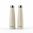 Lifelong 900ml Stainless Steel Water Bottle Pack of 2 | Leak-Proof & Durable | Easy to Clean | Odour-Free | Rust-Free Build, Secure Cap & Easy Grip | Ideal for School, Office, Travel & Gym (Beige)