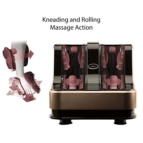 Leg, Foot & Calf Massager – 80W with Rolling & Kneading Functions (Brown)