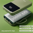 Lifelong Electronics 20000mAh 22.5W Fast Charging Power Bank | 3 Inputs (1 Built-in USB A Cable + 1 C + 1 Lightning Port) & 6 Outputs (3 Built-in Cables + 1 C + 2 A Port) | Small Pocket Size Powerbank