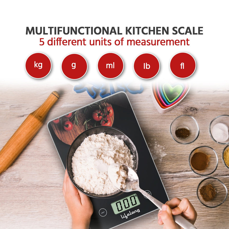 Lifelong Kitchen Weighing Scale with Measuring Spoon LLKWS09