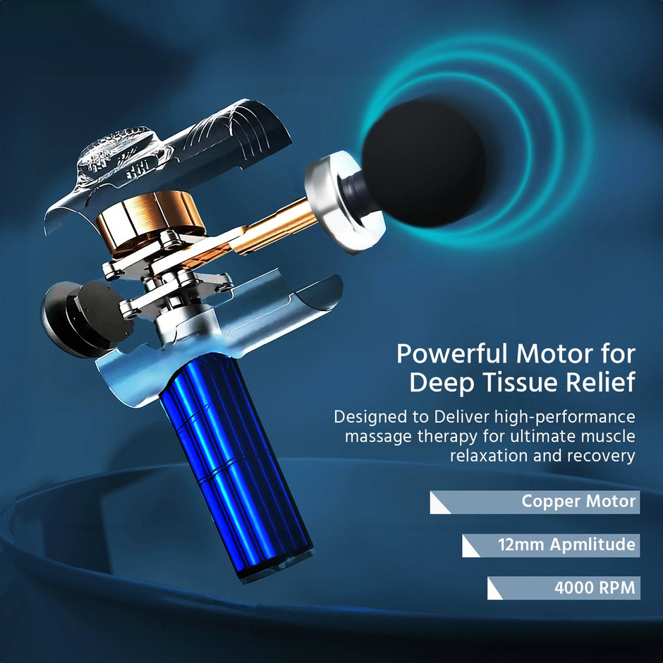 Lifelong LLGM189 Gun massager |3 massage Modes| Additional cold compress head