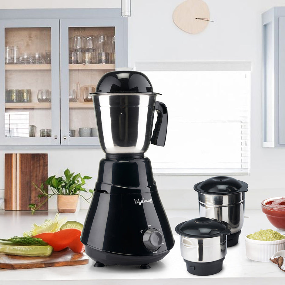 Lifelong LLMG200C 500W Mixer Grinder With 3 Jars (0.4 L, 0.8L & 1.25L)