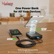 Lifelong Electronics 10000mAh MagSafe Wireless Power Bank | Powerbank for iPhone & Apple AirPods | Works as Mobile Phone Stand | Supports Wired Fast Charging | Has Metal Stand, Battery Display & Cable