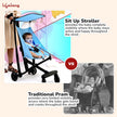 Lifelong Cuppy Baby Luxury Ultralight weight stroller with hanging strap