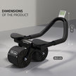 LLAR03 Automatic Rebound Abdominal Exercise Elbow Support Wheel with timer & Mobile Holder- with knee pad (Black)