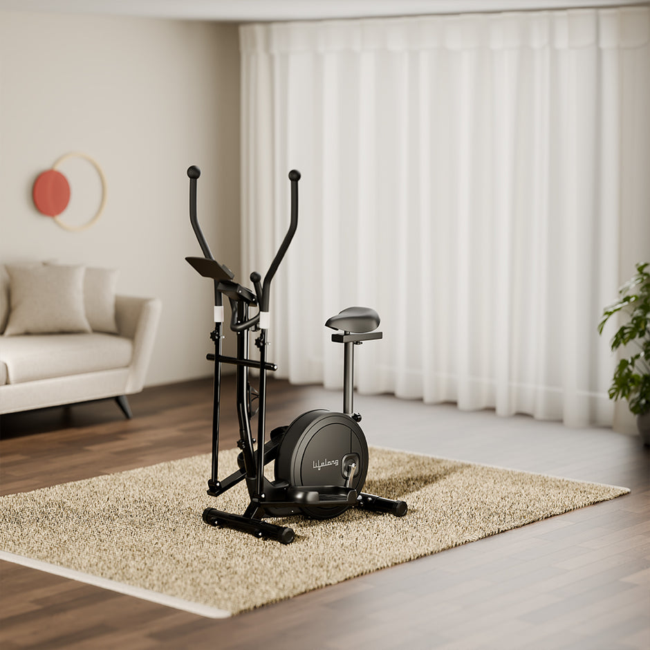 Elliptical Cross Trainer – 6 kg Flywheel, Magnetic Resistance, Touch LED Display & Tablet Holder