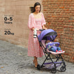 Lifelong Cuppy Baby Stroller , Baby Pram , Carbon Steel, 5 point harness belt, 3 reclining functions. (Blue)