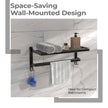 Bathroom Shelf for Storage | Wall Mounted Washroom Rack with Hook | Double Layer Multipurpose | Strong and Durable