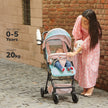 Lifelong Cuppy Baby Stroller , Baby Pram , Carbon Steel, 5 point harness belt, 3 reclining functions. (Pink Green)
