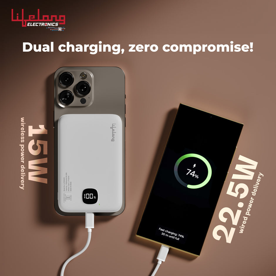 Flux 10000mAh Quick Charge 3.0 | Magsafe Power Bank with Type-C PD Output (22.5W) & Input (18W)