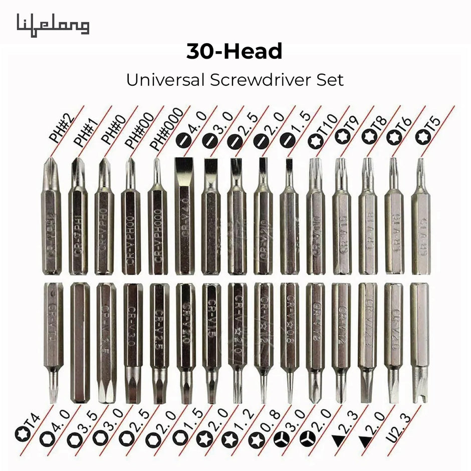 Lifelong 32-in-1 Precision Screwdriver Bits Set for Easy Repairs at Home