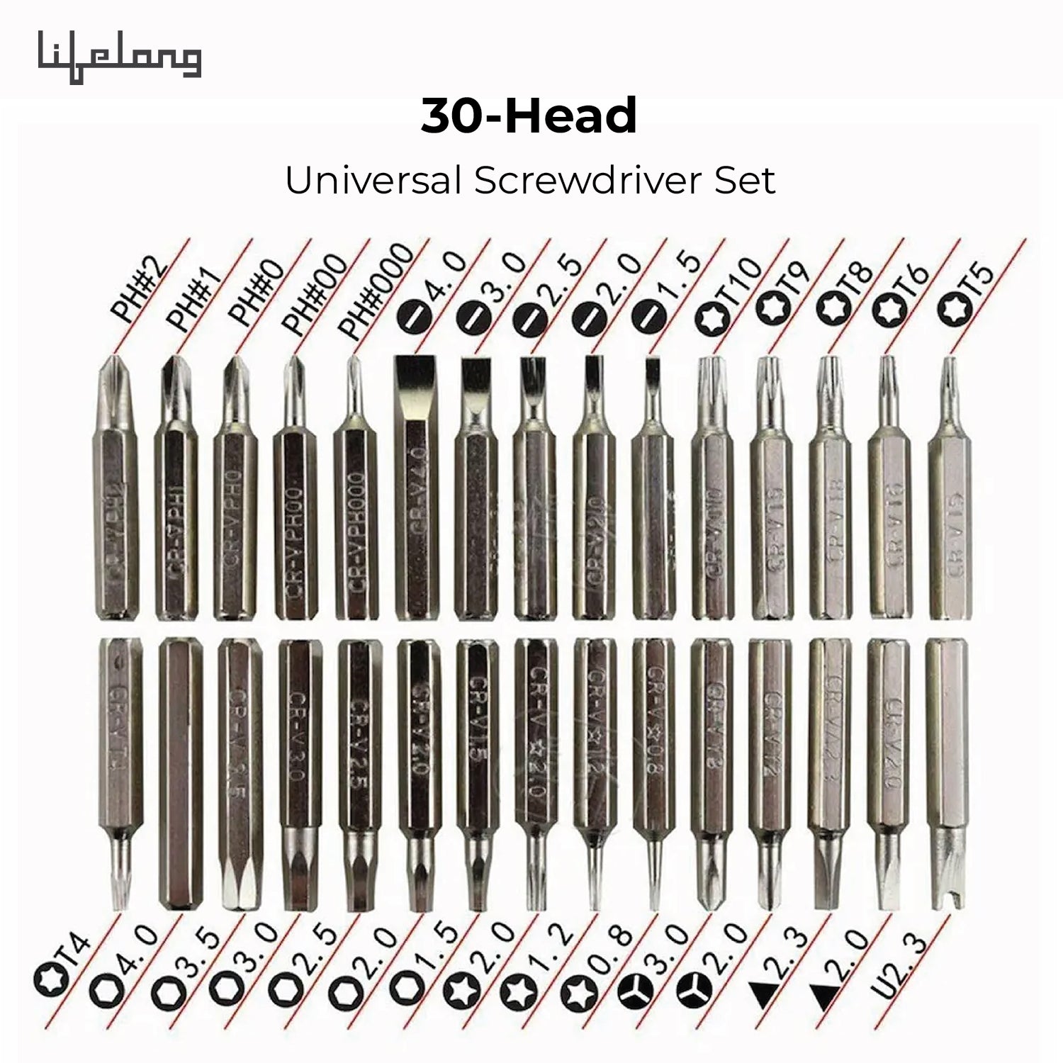 Lifelong 32-in-1 Precision Screwdriver Bits Set for Easy Repairs at Home