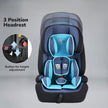 Lifelong Cuppy Baby Car Seat with Isofix of 0 to 12 Years Age Safety Certified Growing Car Seat for Kids (Blue grey)