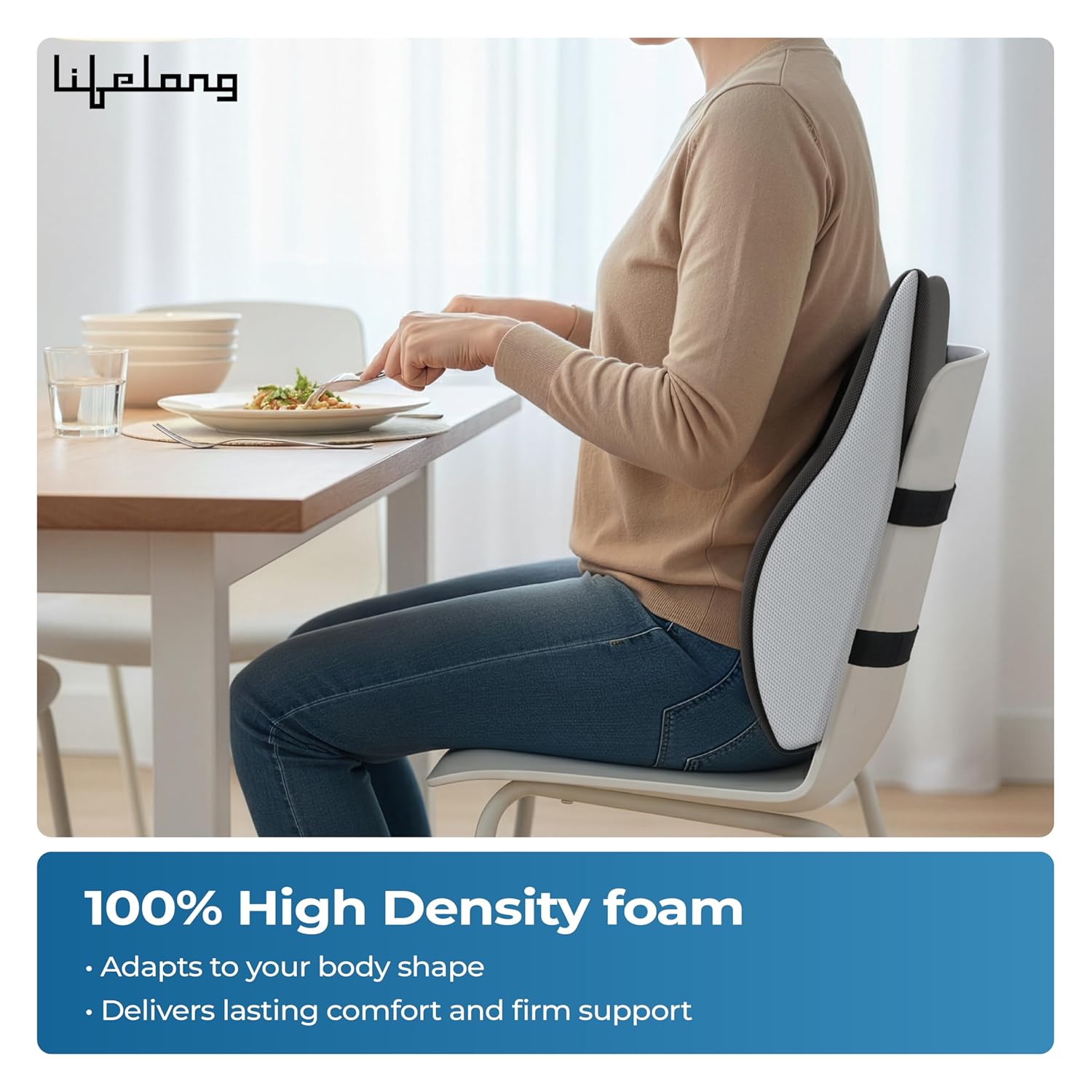 Lifelong Back Support Cushion for Office Chair & Car