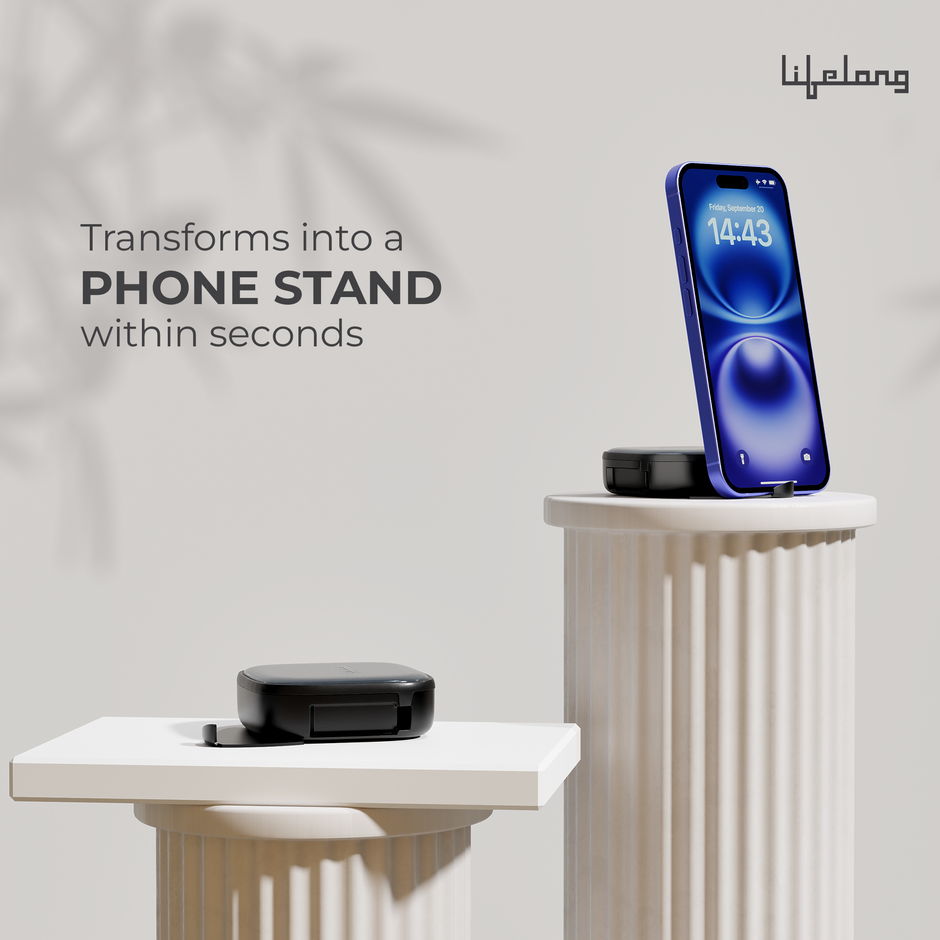 Lifelong Electronics 60W All-in-One Multifunctional Cable Kit | Fast Charging & Data Transfer | Retractable Cable with USB A & C Convertor, Micro/Lightning Connector, Sim Storage & Ejector Accessories