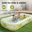 10FT Inflatable Family Swimming Pool-Heavy-Duty PVC, Quick Inflation, Leak-Proof Design, Spacious for Kids, Adults & Pets, Outdoor Backyard Summer Fun