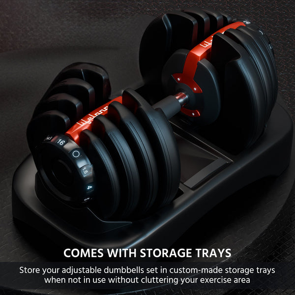 16kg Adjustable Dumbbell with Storage Tray