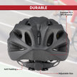 LLFAH01 Adjustable Cycling Helmet with Detachable Visor (Matte Black)