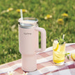 Lifelong Double Walled Vacuum Insulated Tumbler with Handle1200ml-Rose Quartz-2015251313001
