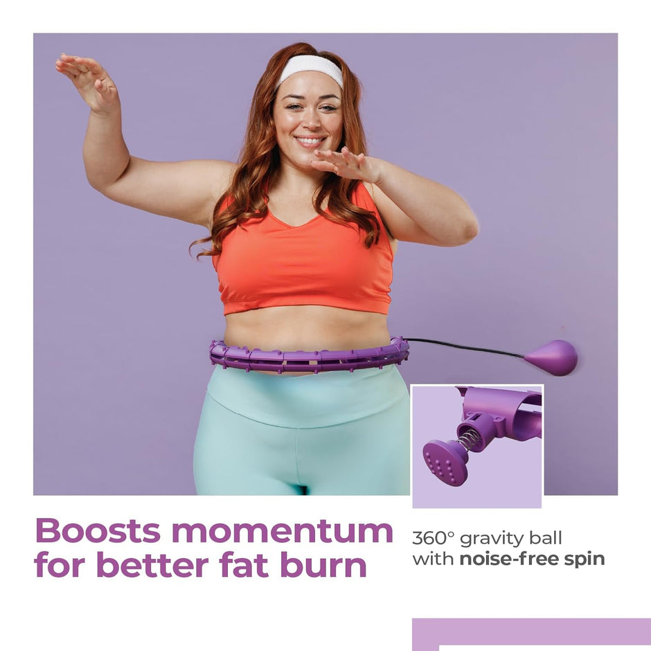 Lifelong Hula Hoop Massager for Weight Loss | Fat Burning, Toning & Fitness Equipment for Adults & Women | 360 Degree Waist Fitness for Home Use | 24 Knots Adjustable Size with Gravity Ball