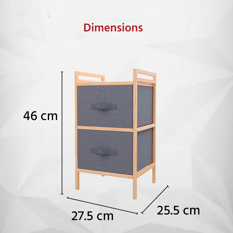Lifelong Multipurpose 2-Drawer Fabric Storage Organizer, Space-Saving & Stylish