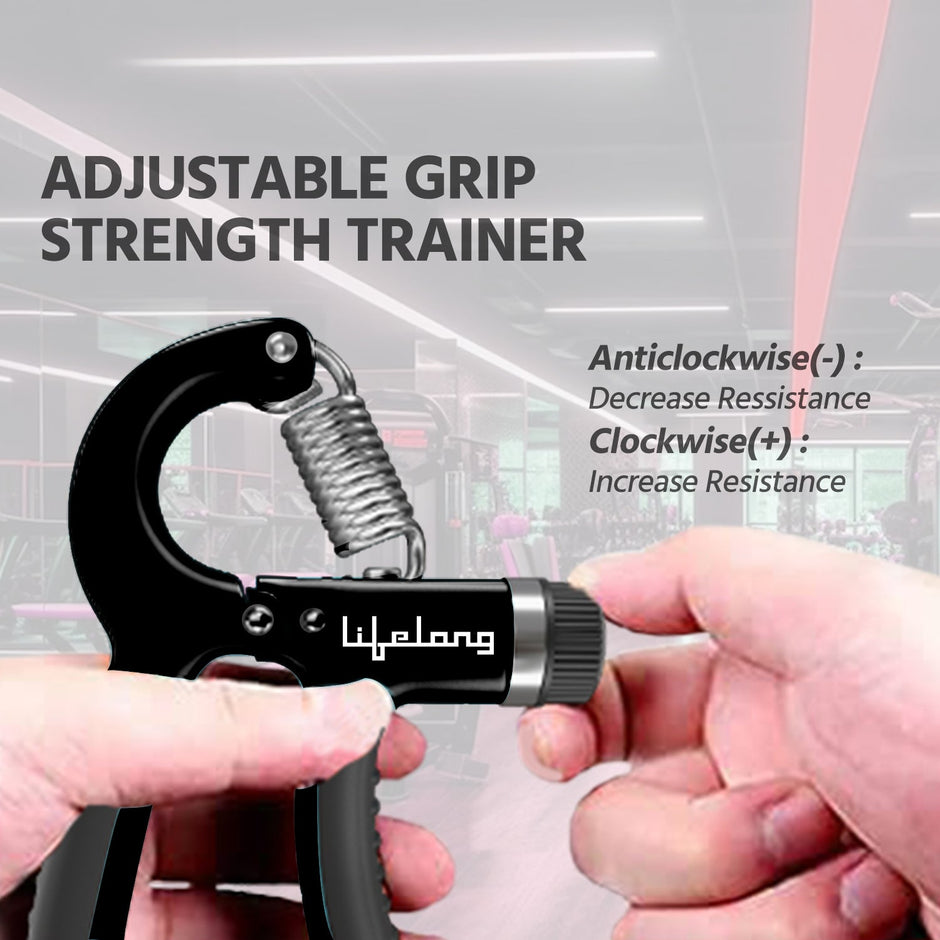 Lifelong Adjustable Hand Grip Strengthener (5-60kg) Resistance, Forearm Trainer