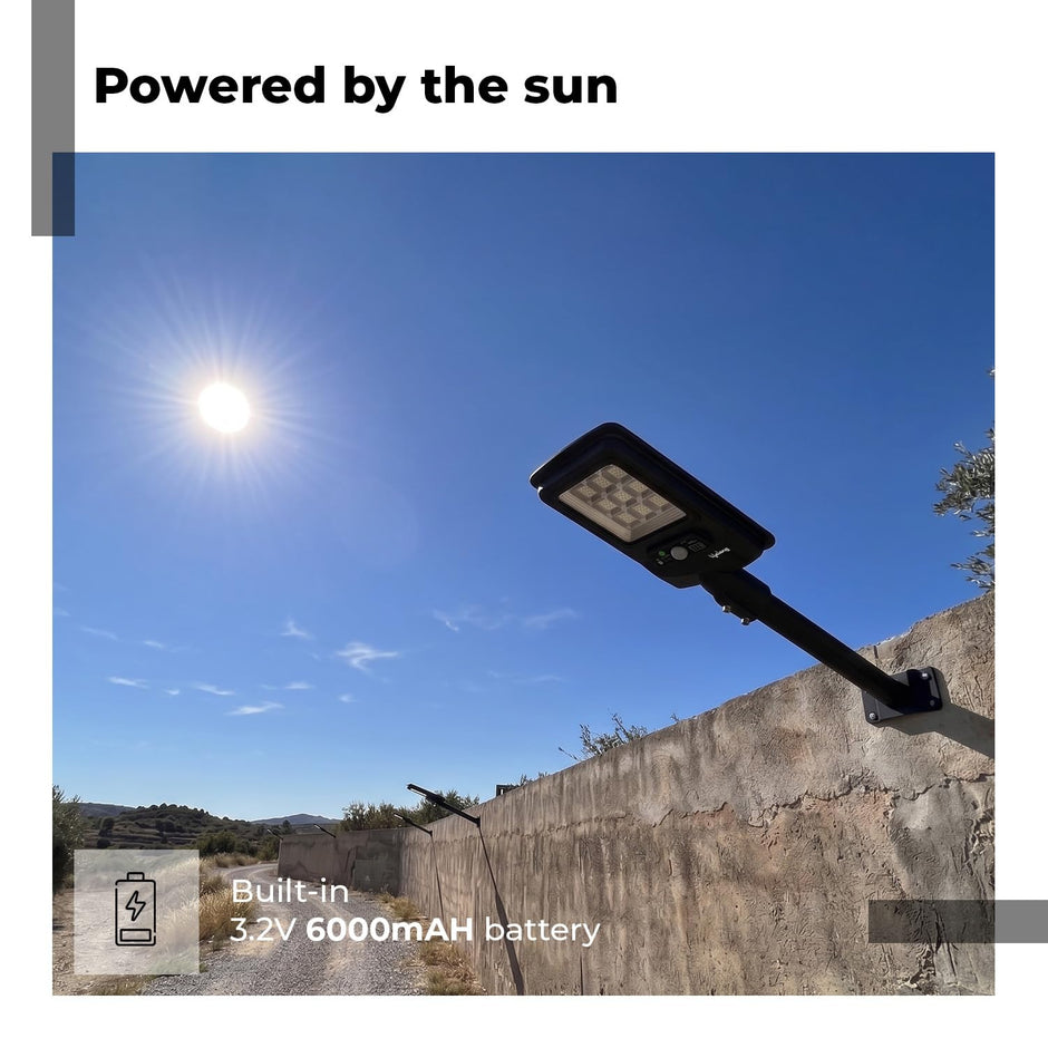 Lifelong 100 W Solar Light for Outdoor Garden | 6000 mAh Waterproof Wall Light with Remote | Street Light with 1200 Lumens | Motion Sensor | Energy Saving for Home| Ideal for Gate, Yard & Pillar