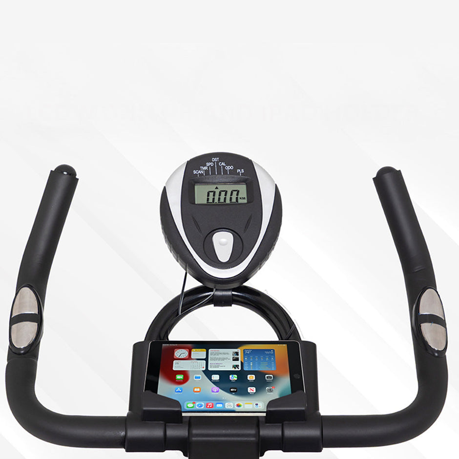Fit Pro Spin Fitness Bike with 10Kg Flywheel, Adjustable Resistance, LCD Monitor and Heart Rate Sensor