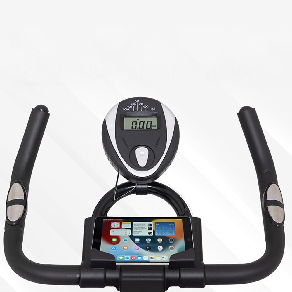 Fit Pro Spin Fitness Bike with 10Kg Flywheel, Adjustable Resistance, LCD Monitor and Heart Rate Sensor