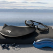 Anti Fog Swimming Goggles,Cap,Earplug & Noseplug, Microfibre Set(Black)