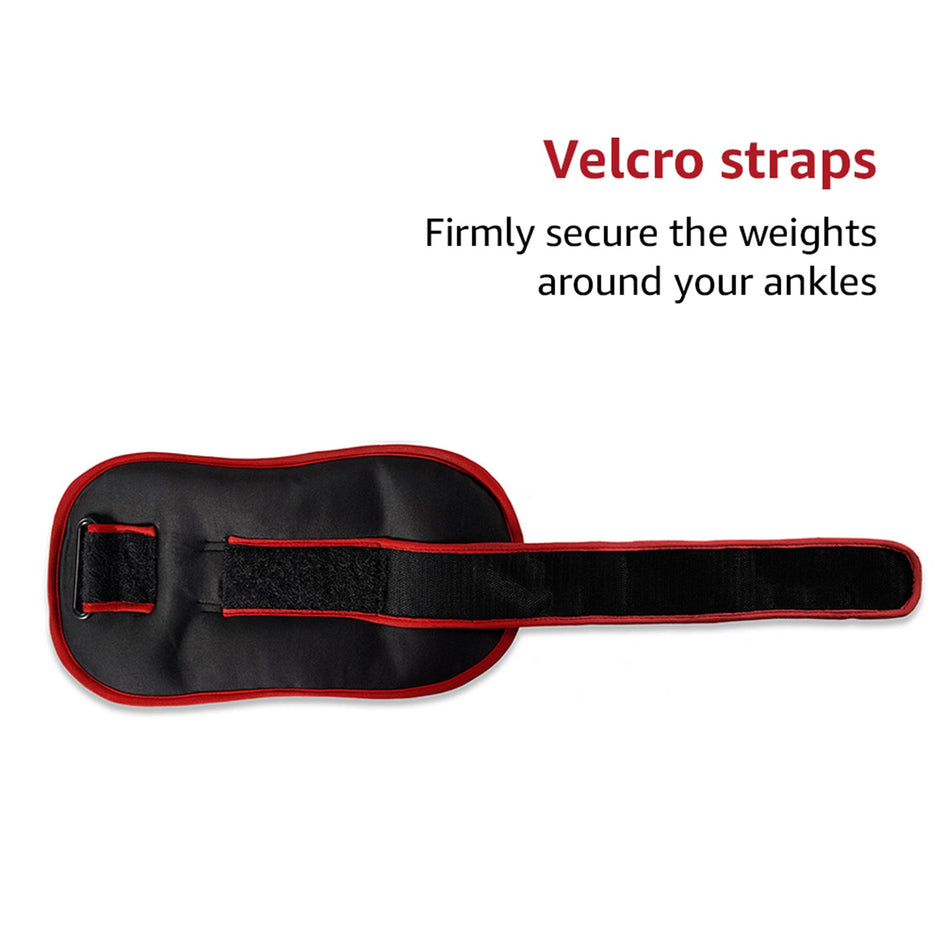Adjustable Ankle Weight for Running, Jogging, Cycling, Sand Filled, for Both Men and Women, 1 Kg and 2 Kg (Pair)