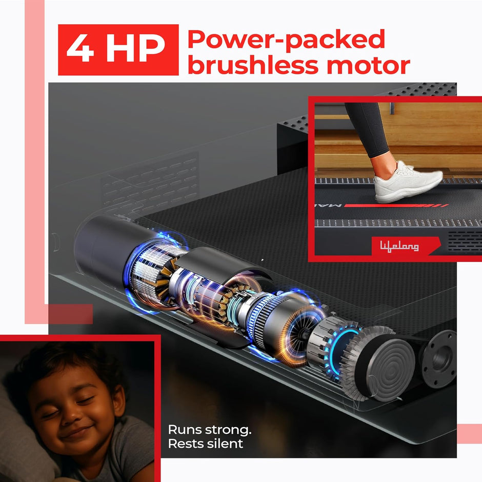 Walking Pad Treadmill with 4 HP Motor