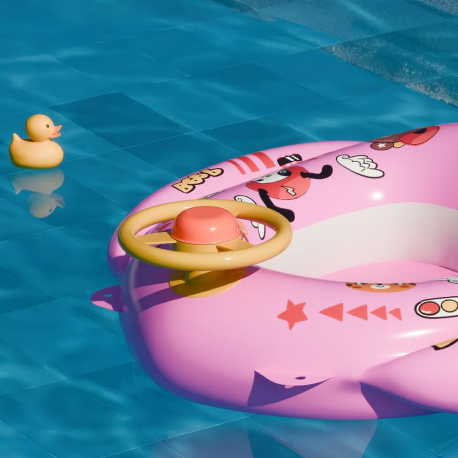 Lifelong Swimming Tube Inflatable Swim Ring Pool Float Aid Baby Seat Safe Anti-flip Kids Cartoon Swimming Ring
