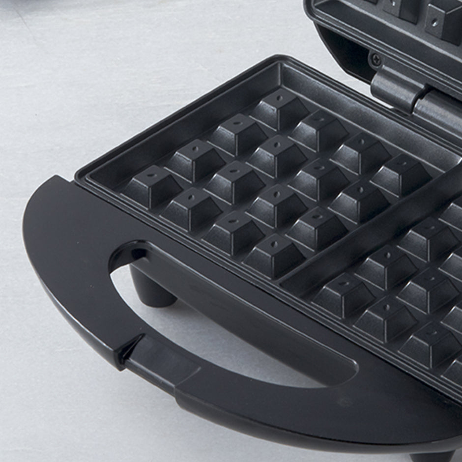 Waffle Maker Machine for Home - 750W Waffle Cone Maker with Non Stick Coating and Cool Touch Handle- 2 Belgian Waffles